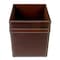 Dacasso Rustic Brown Leather Square Waste Basket AG-3203 - alternate 1